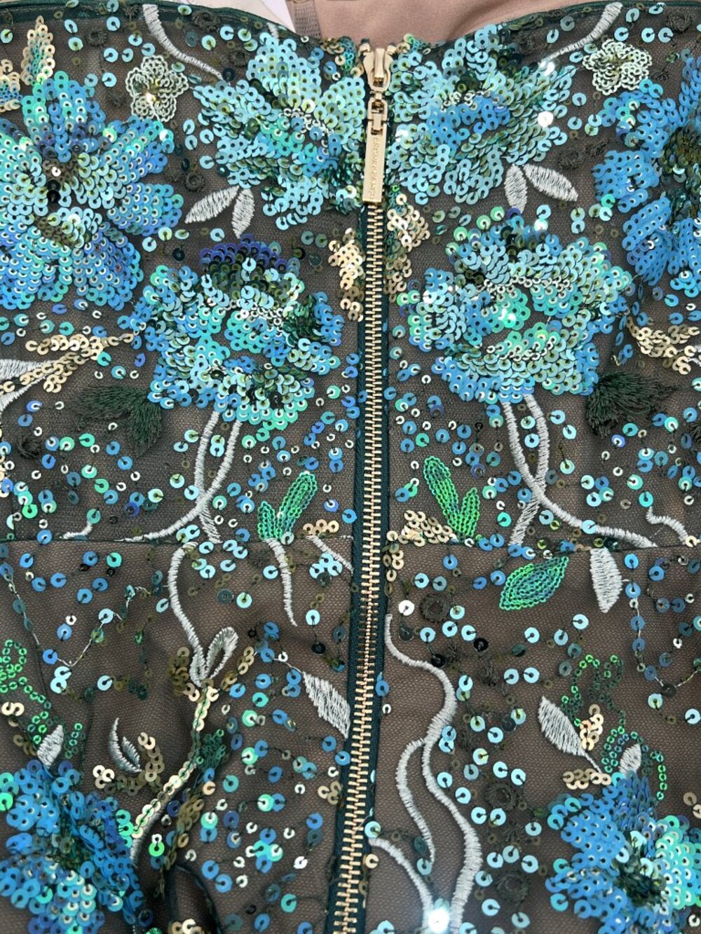 Bronx & Banco Dahlia Maxi Dress Teal US 6 / Medium New $880 - Picture 5 of 6